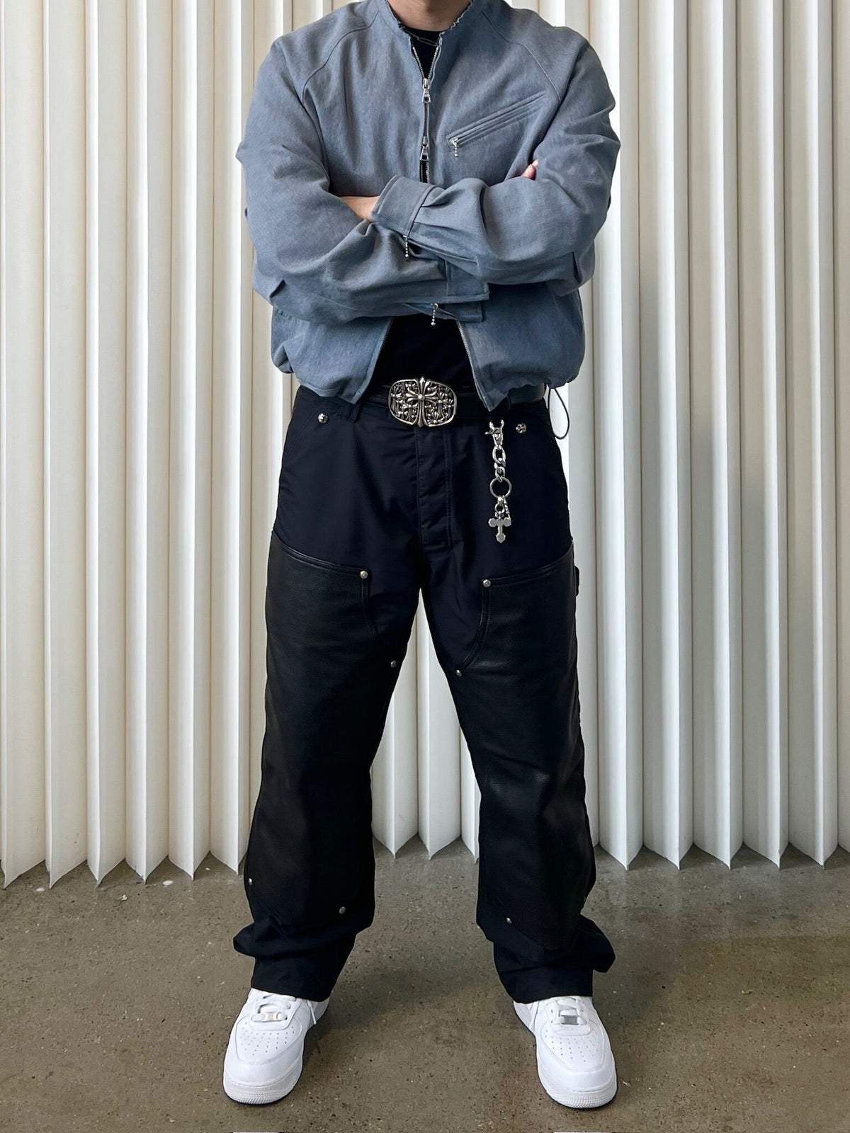 HIH COLLARLESS DENIM JACKET / INDIGO - image 8