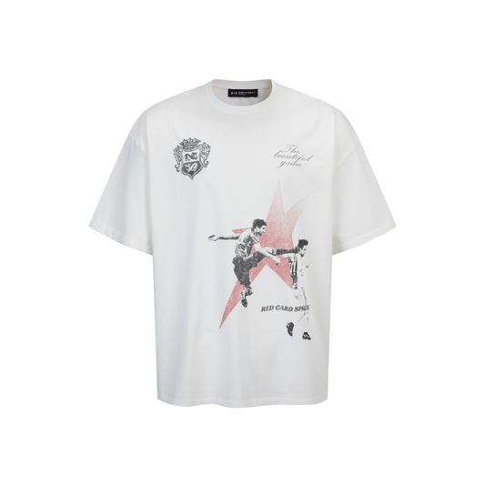 HIH FADED MOTIF TEE / FOOTBALL