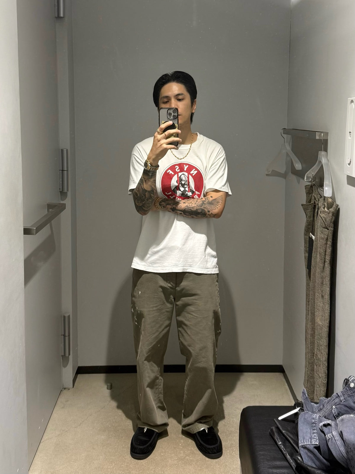 WASHED WORK PANTS / PAINT SPLATTER