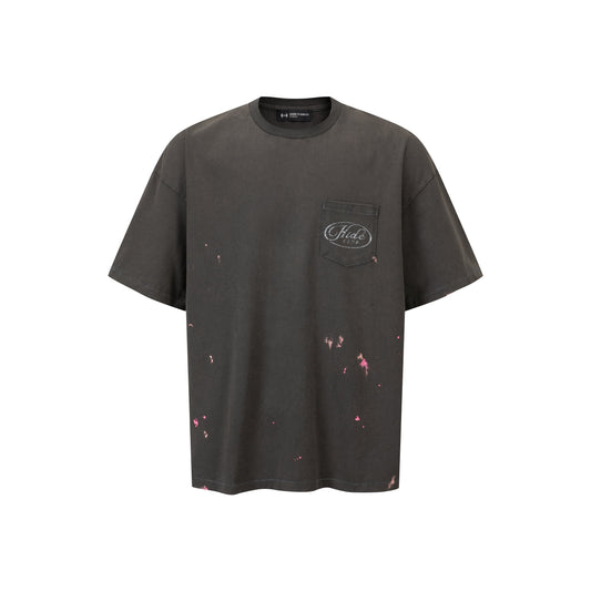 HIH FADED POCKET TEE / PAINT SPLATTER
