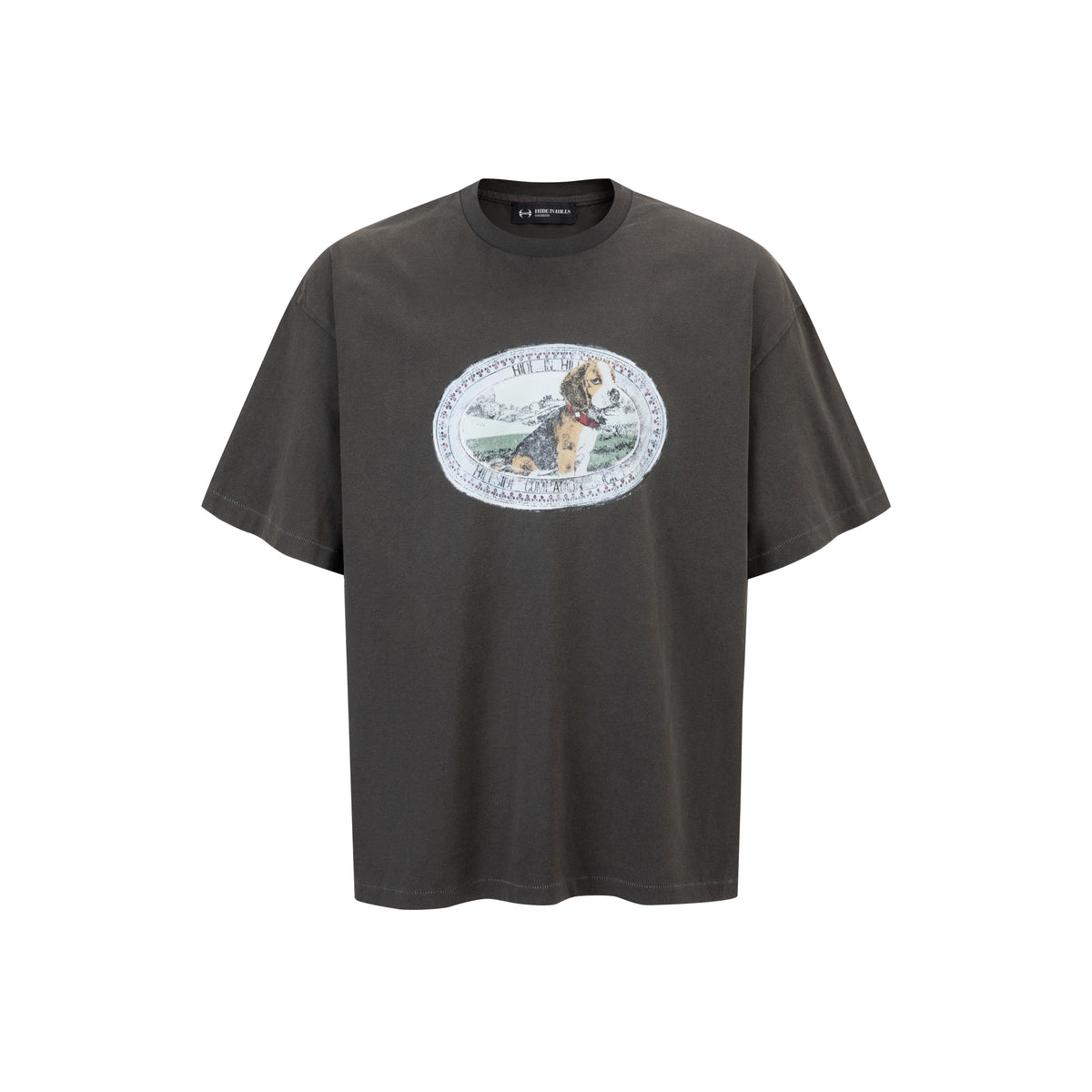 HIH FADED MOTIF TEE / BEAGLE