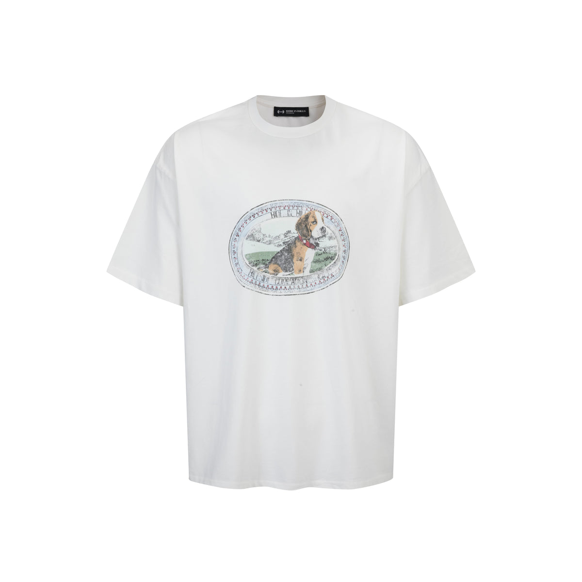 HIH FADED MOTIF TEE / BEAGLE