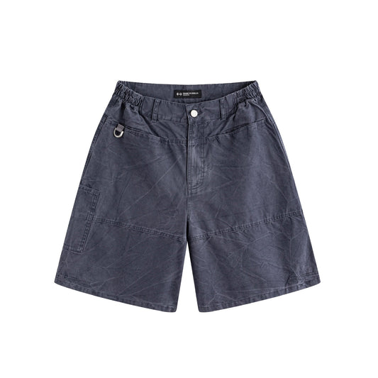 HIH WASHED WORK SHORTS / BLUE - image 1
