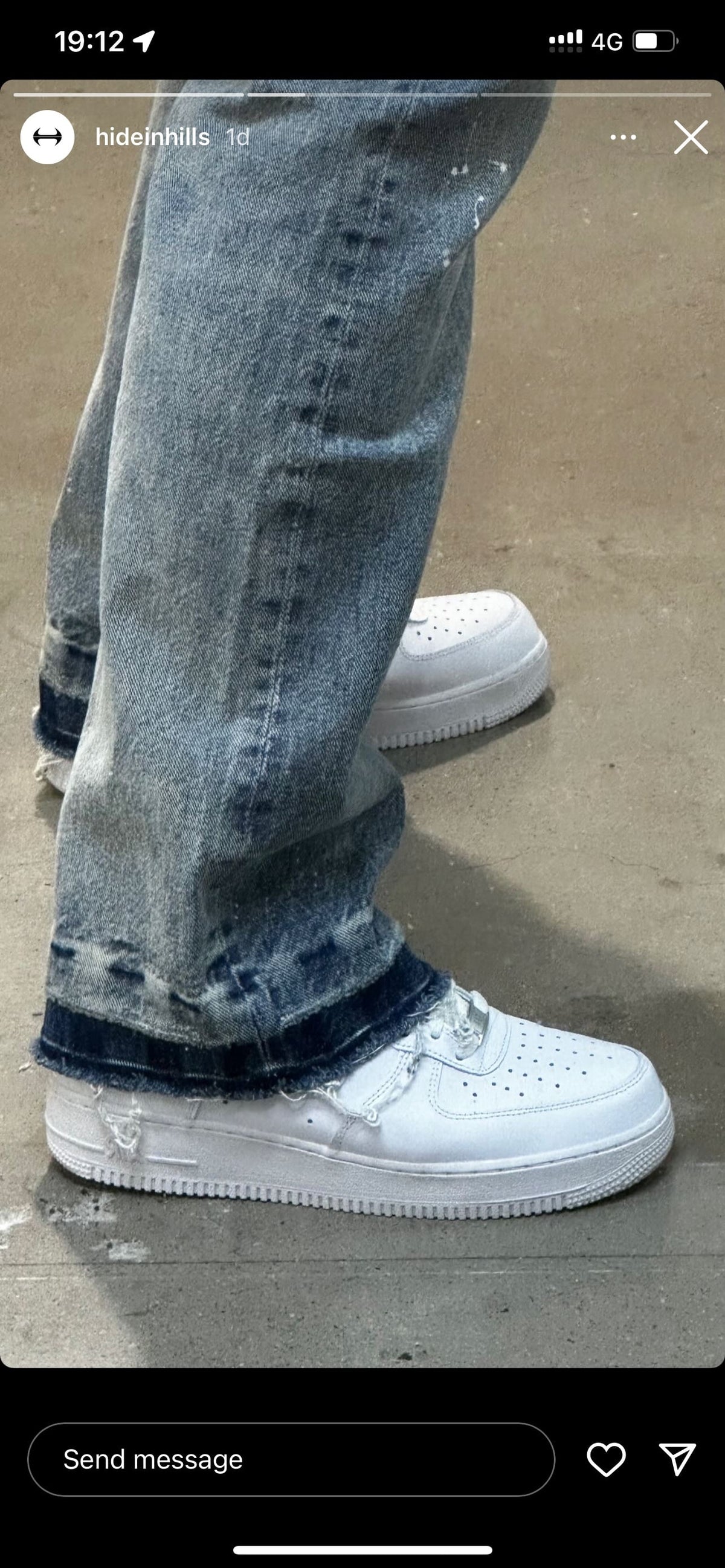HIH WASHED DENIM PANTS / INDIGO - image 8