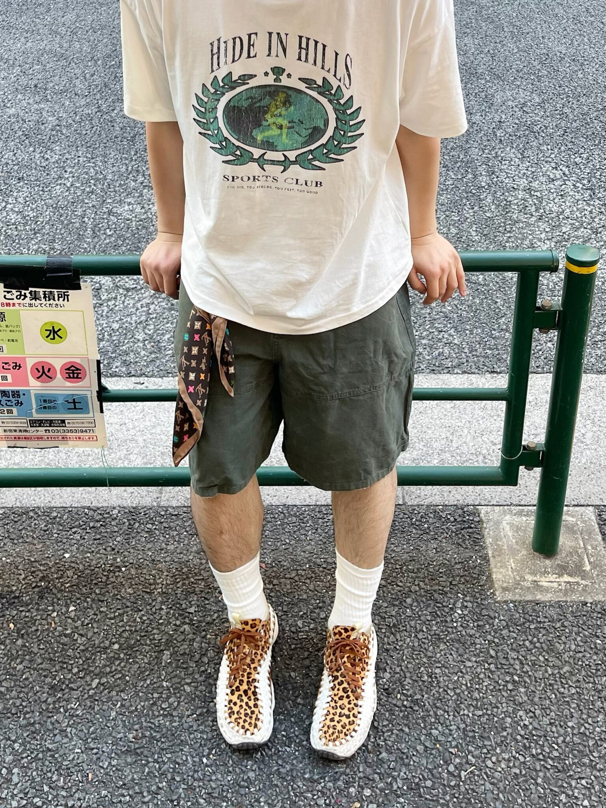 HIH WASHED WORK SHORTS / GREEN - image 6